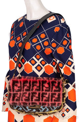 Baguette FF Zucca Multicolor Mink Fur Bag