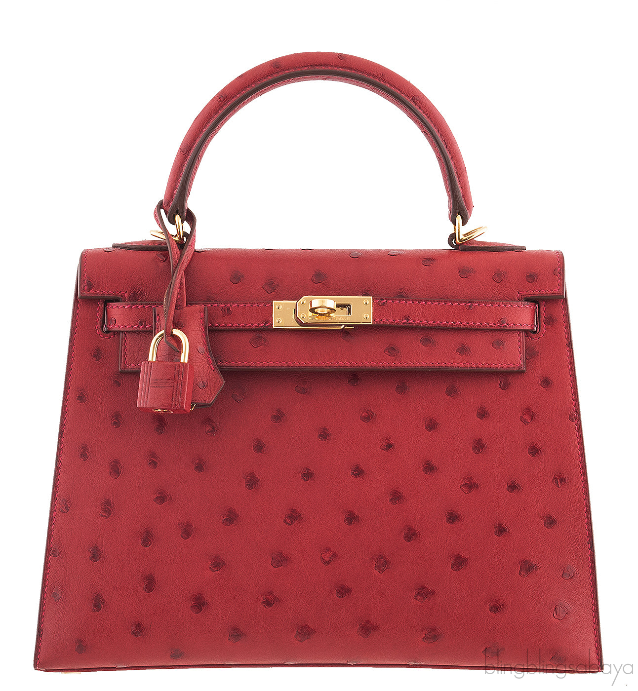 Kelly 25 Rouge VIF Ostrich GHW