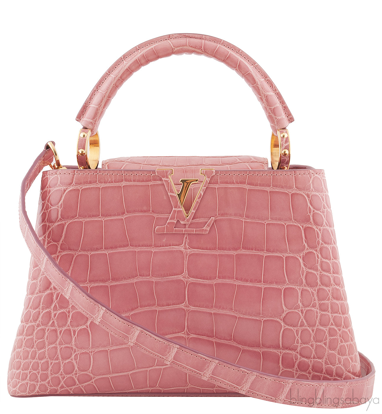 Capucine Vieux Rose Crocodile BB