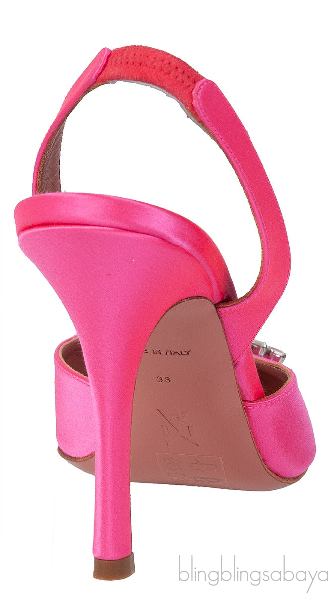 Begum Crystal-embellished Satin Slingback Pump