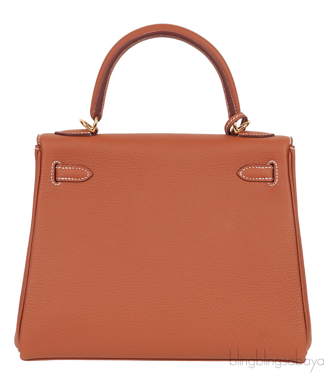 Kelly 25 Gold Togo Retourne GHW