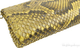 Yellow Python Clutch Bag