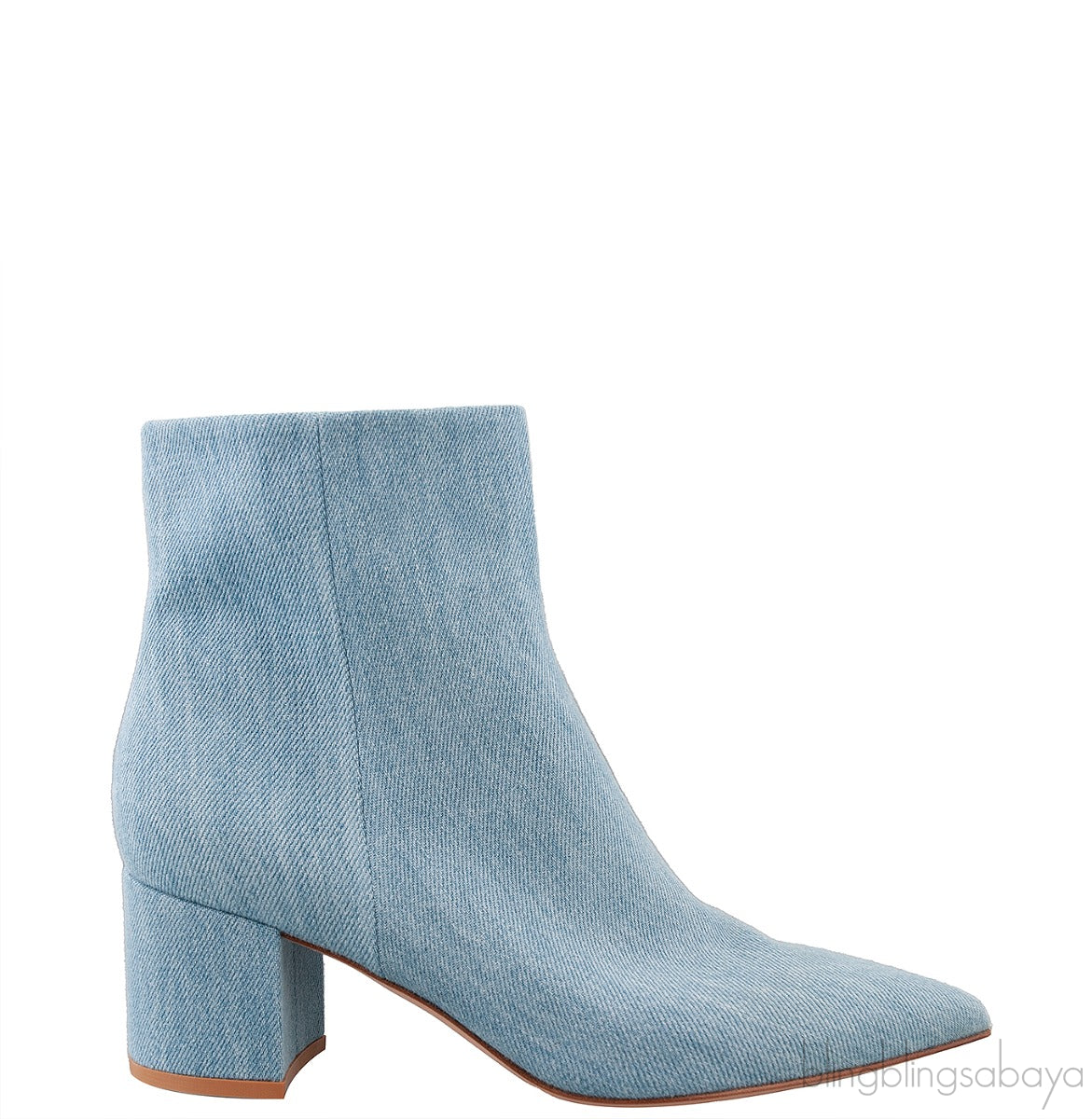 Gianvito Rossi Blue Denim Pointed Toe Boots 39