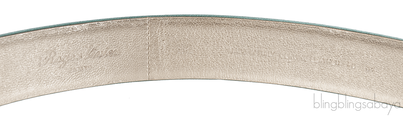 Roger Vivier Green Pilgrim Satin Crystal Belt