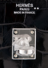 Birkin 25 Black Crocodile PHW
