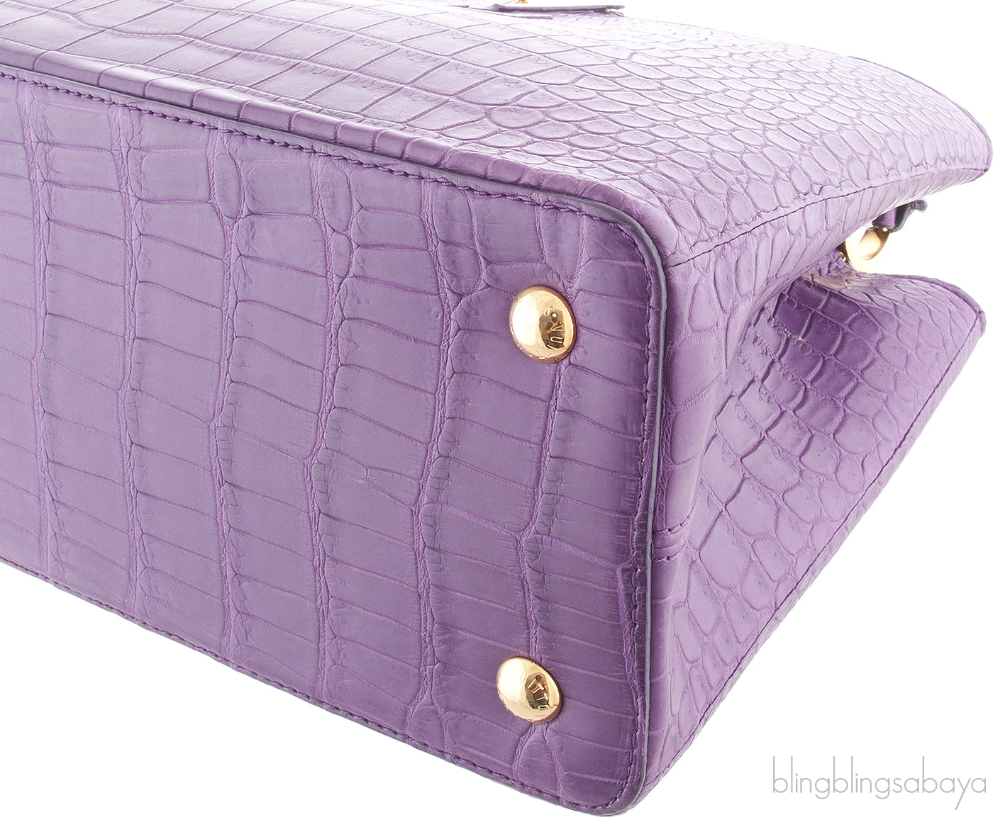 Purple Capucines Crocodile MM*