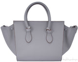 Taupe Leather Tie Tote Bag