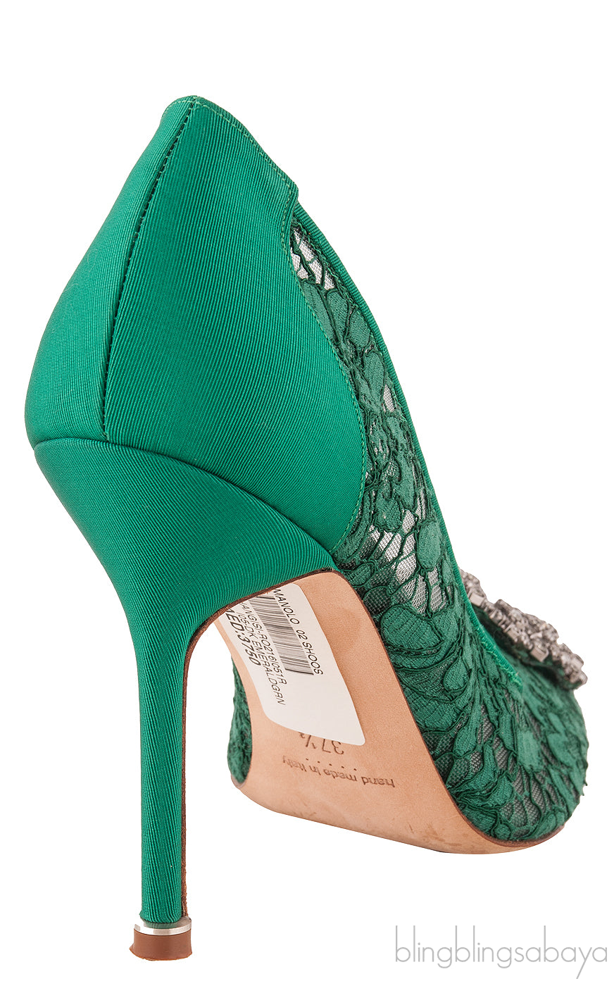 Floral Lace Emerald Green Hangisi
