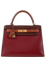 Kelly 28 Vintage Tri-Color Box Sellier