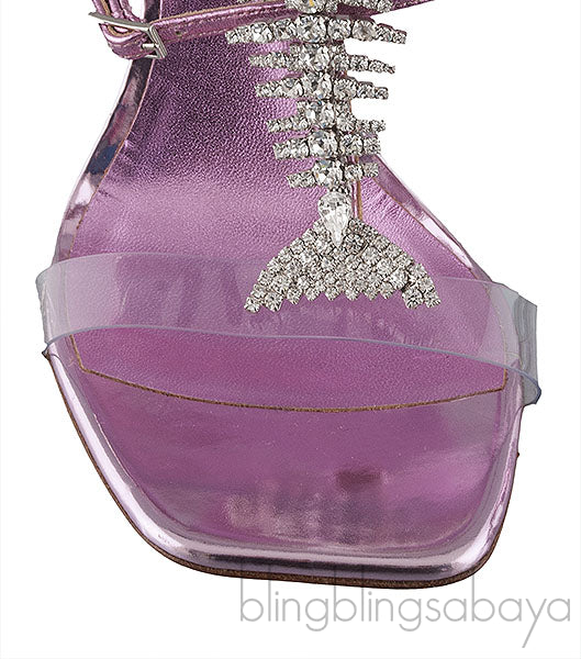 Pink Fishbone Sandals