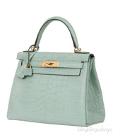Kelly 28 Vert D\'Eau Matte Crocodile GHW