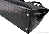 Kelly 35 Black Croc Sellier PHW