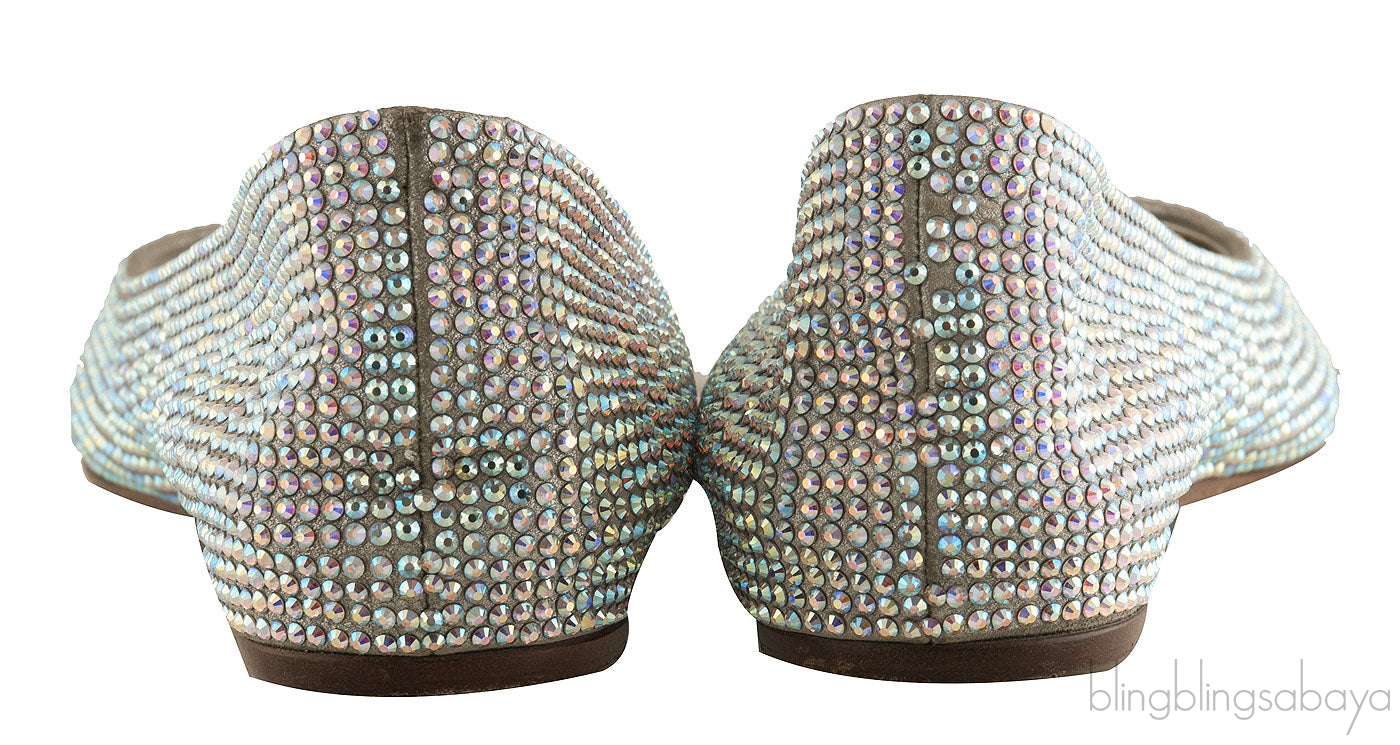 Silver Crystal Ballet Flat
