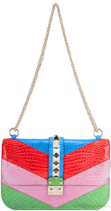 Rockstuds Glam Lock Crocodile Bag