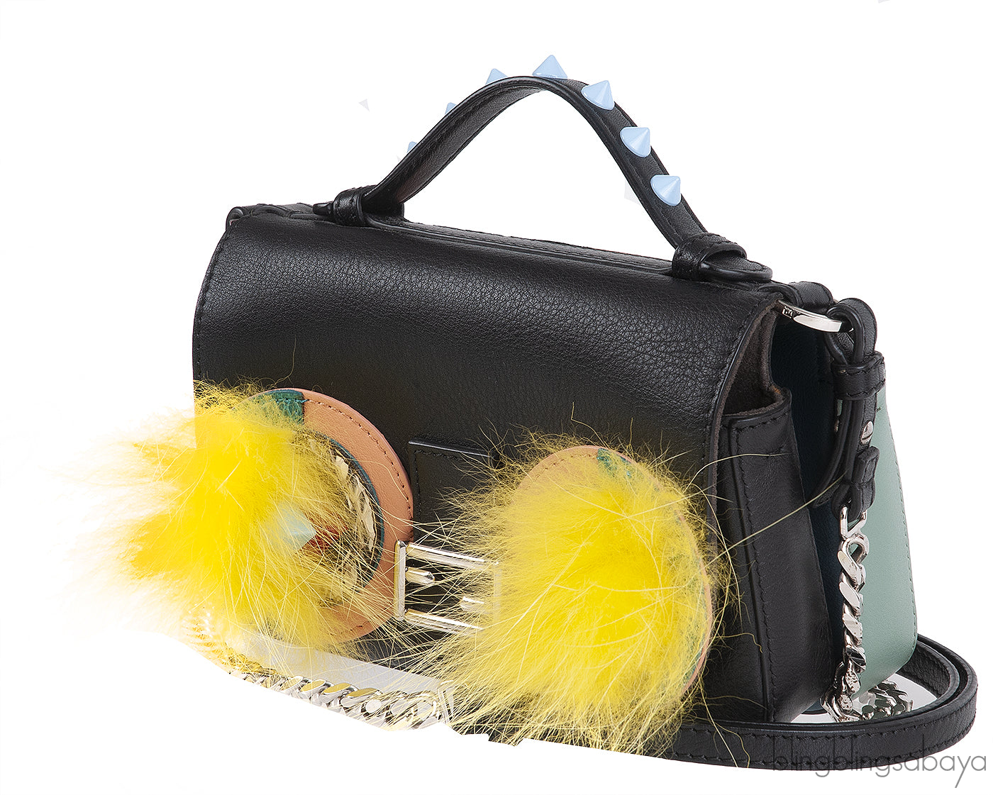Fendi Baguette Micro Double-Sided Monster Crossbody Bag