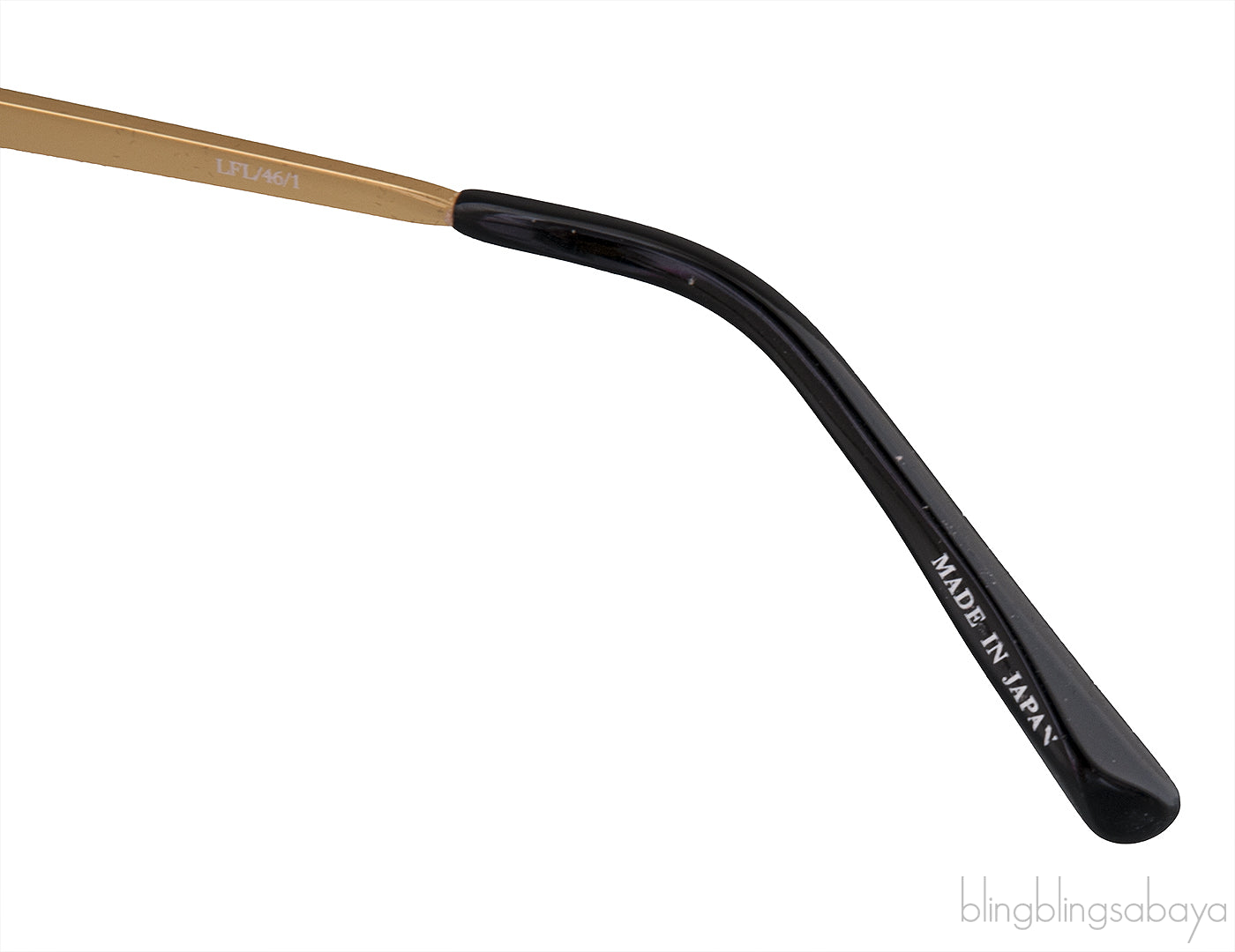 Linda Farrow LFL461 Black & Gold Aviator Sunglasses