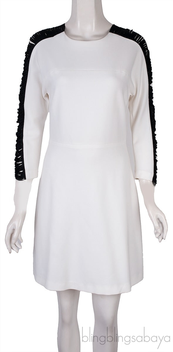 White Cut-out Sleeves Mini Dress