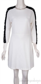 White Cut-out Sleeves Mini Dress