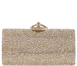 Gold Crystal Embellished Clutch