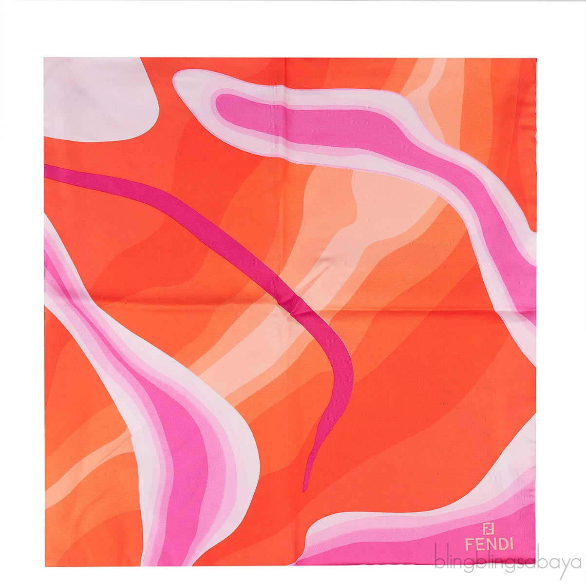 Foulard Orange Multicolor Silk