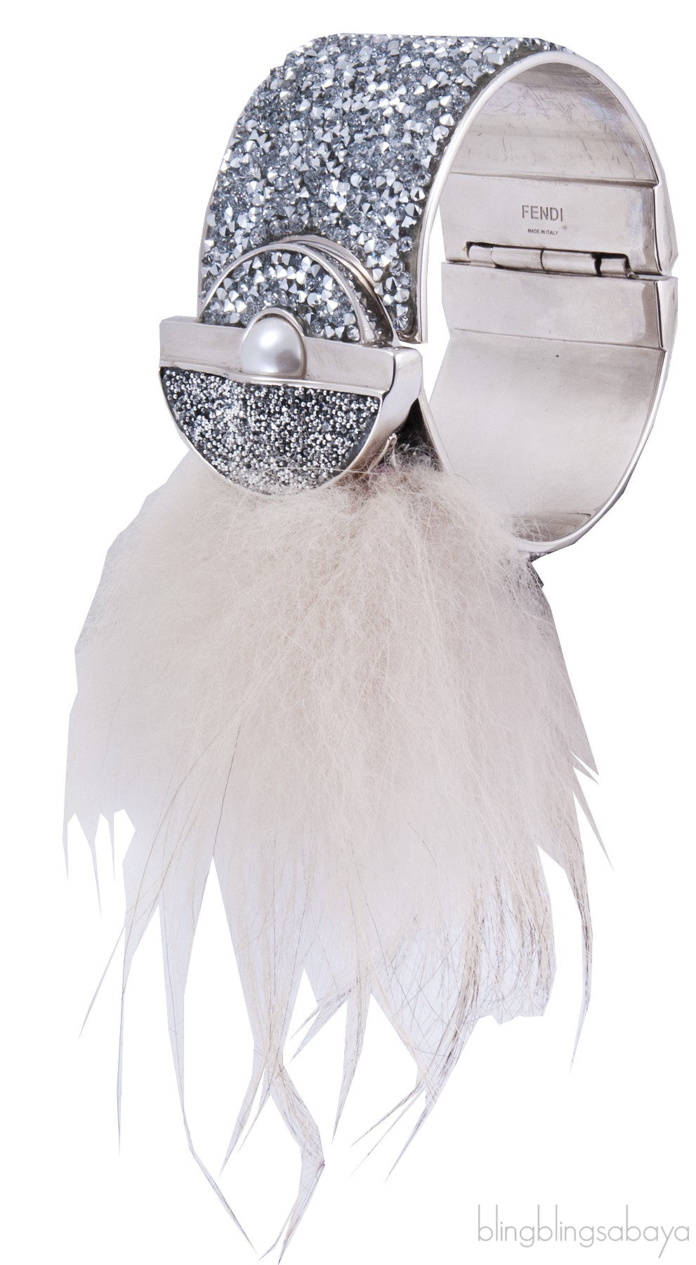 Fox Fur Crystal Cuff Bracelet