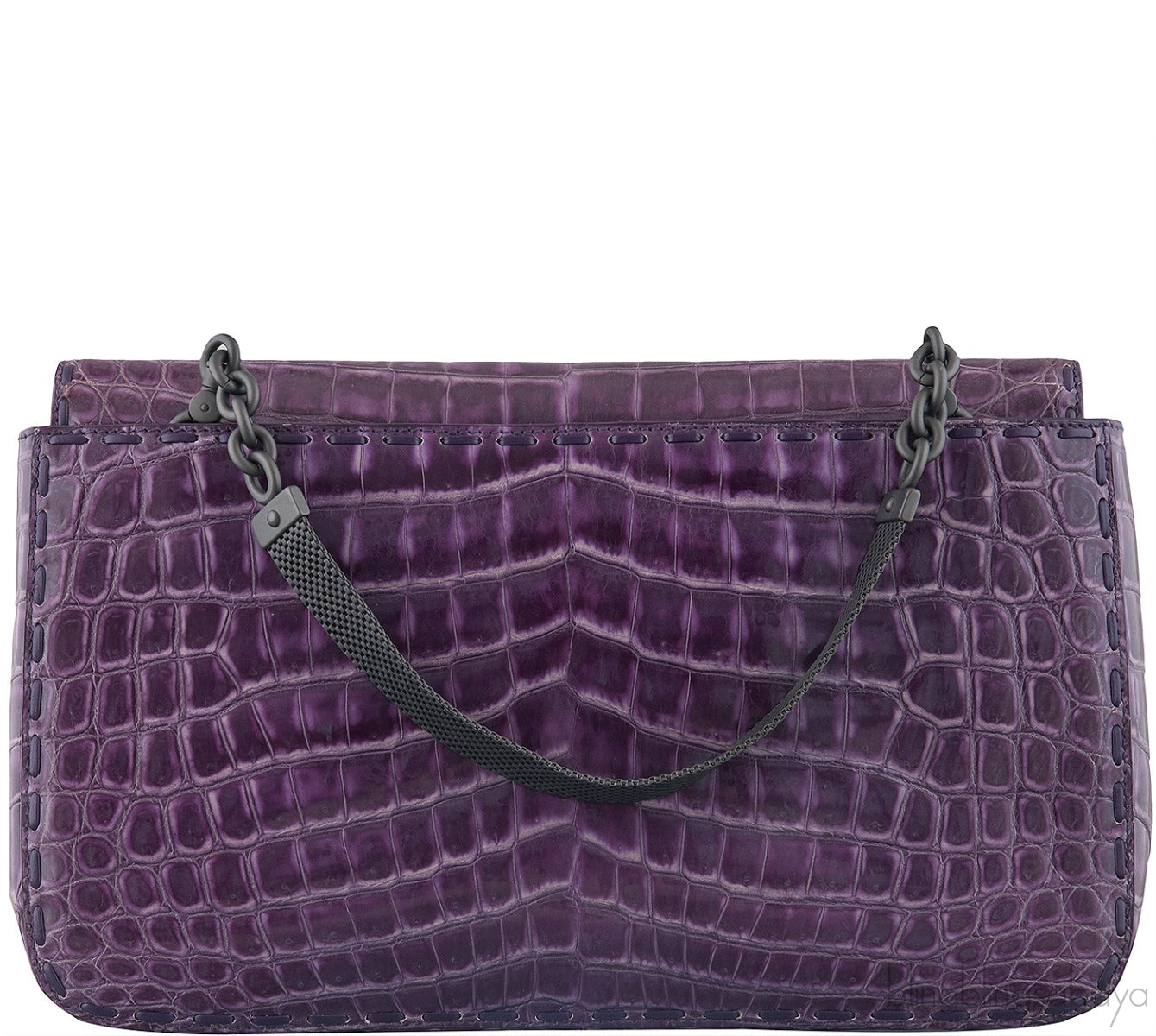 Purple Crocodile Handbag