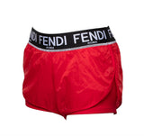 Fendi Red Polyamide Mini Shorts
