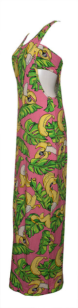 Love Moschino Banana Print Maxi Dress S