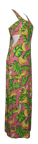 Love Moschino Banana Print Maxi Dress S