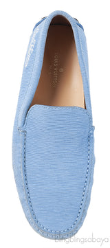 Louis Vuitton Light Blue Epi Suede Men\'s Loafer