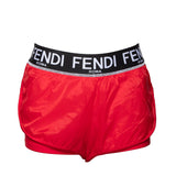 Fendi Red Polyamide Mini Shorts
