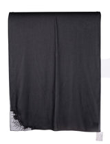 Mauzan Silver & Black Beads Mesh Trim Abaya
