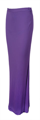 Hermes Purple Stretch Maxi Skirt