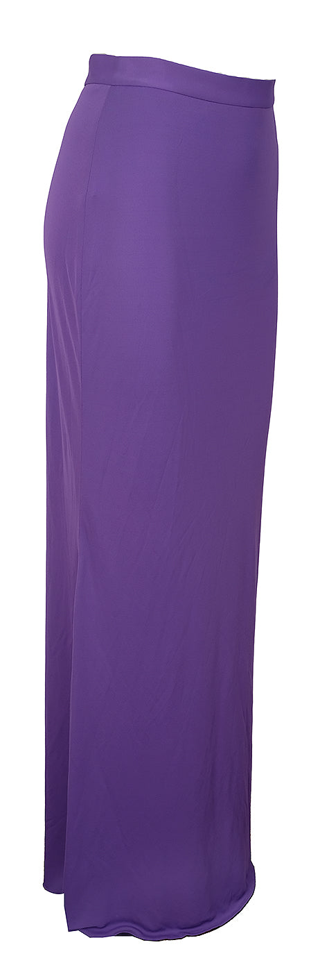 Hermes Purple Stretch Maxi Skirt