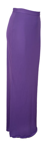 Hermes Purple Stretch Maxi Skirt
