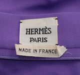 Hermes Purple Stretch Maxi Skirt