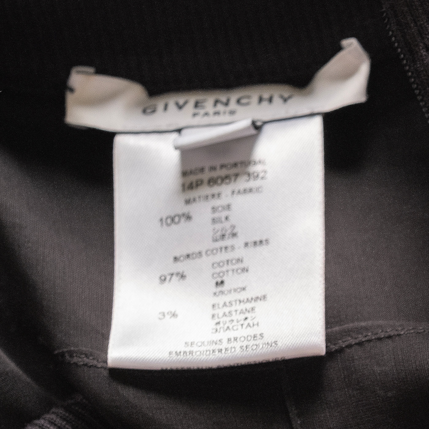 Givenchy Black Sequin Rottlweiler Mesh Top S