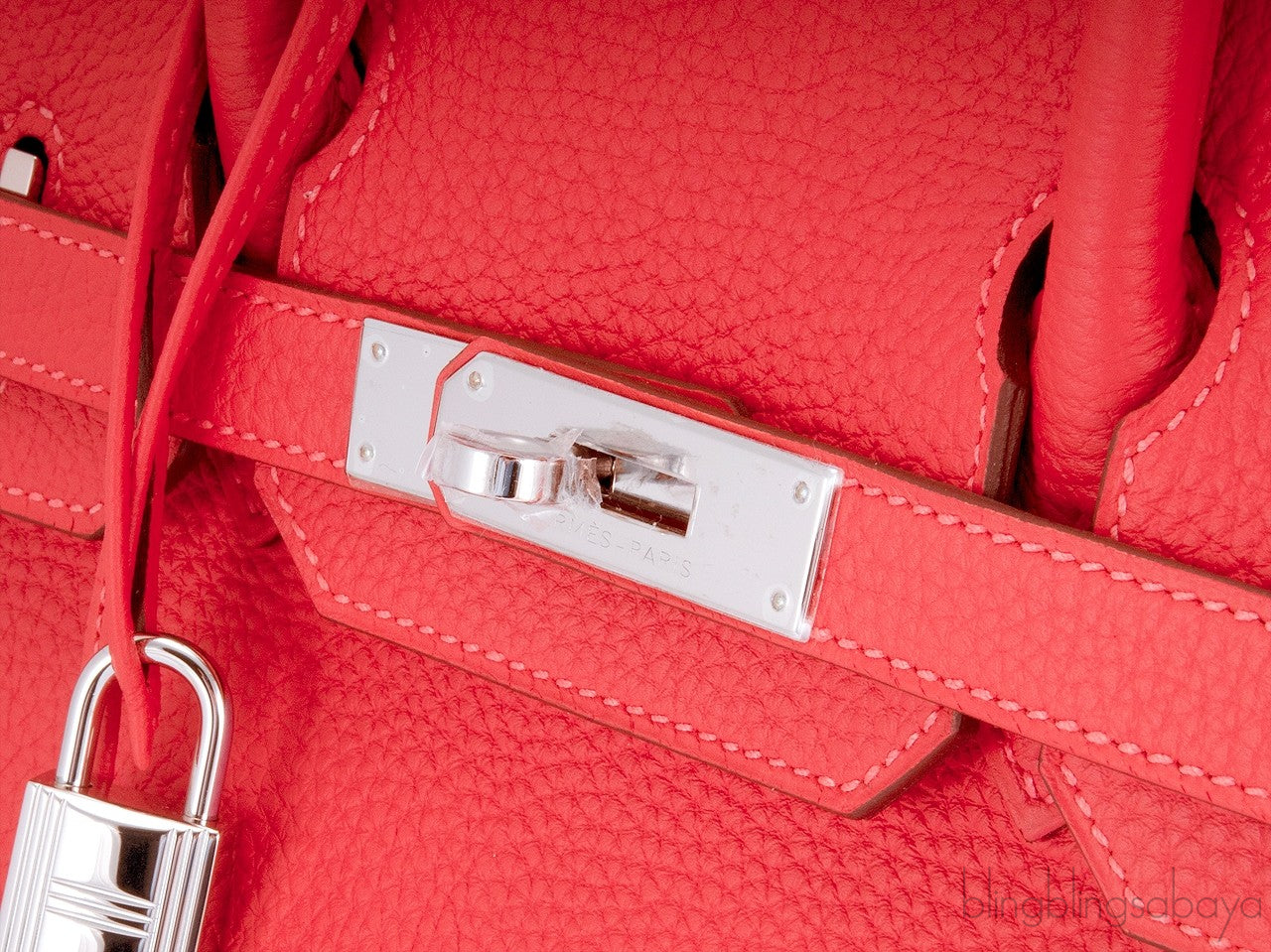 Birkin 30 Red Pivoine Togo PHW