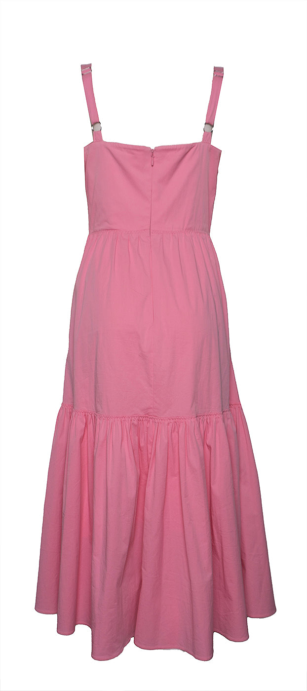 House of CB French Pink Sleeveless Midi Sundress M