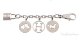 Silver Breloque Horse Dog H Charm