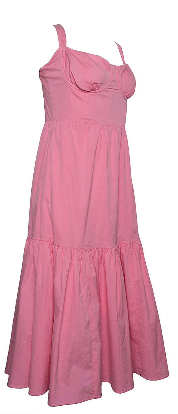 House of CB French Pink Sleeveless Midi Sundress M