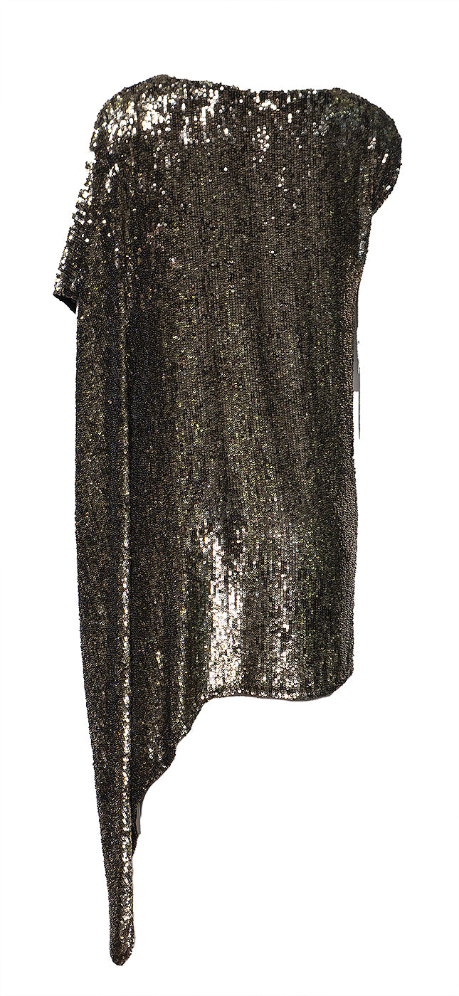 Phillip Lim Gold Sequins Asymmetric Tunic O/S