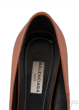 Brown Pointed Toe Braided Heels