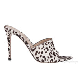 Alice Leopard Print Calf Hair Mules