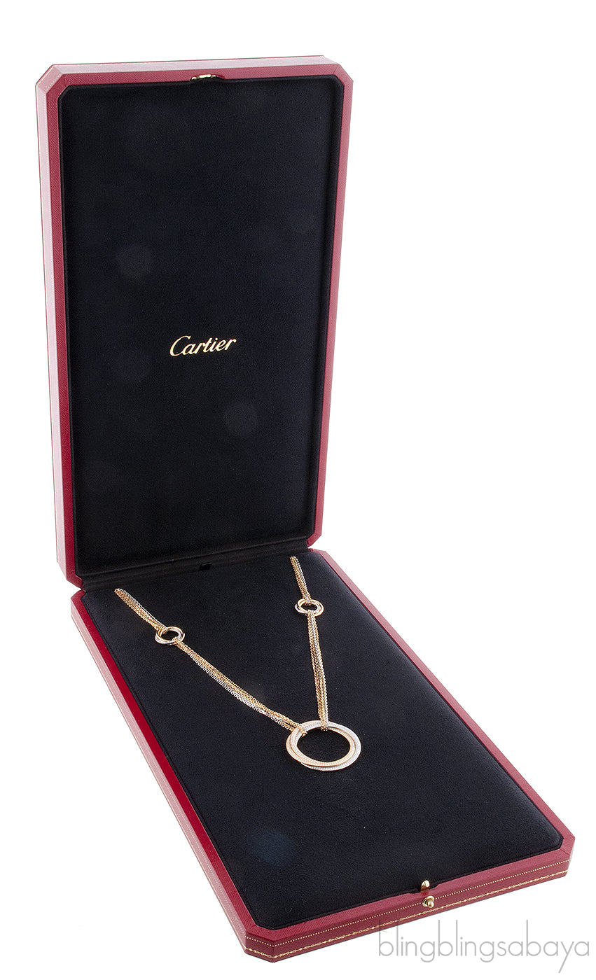 Trinity Tricolor Diamond Necklace