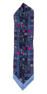 Hermes Bolduc Blue Jean Rose Vif Gris Silk Twilly