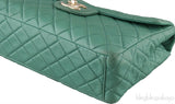Green Quilted Single Flap Maxi GHW