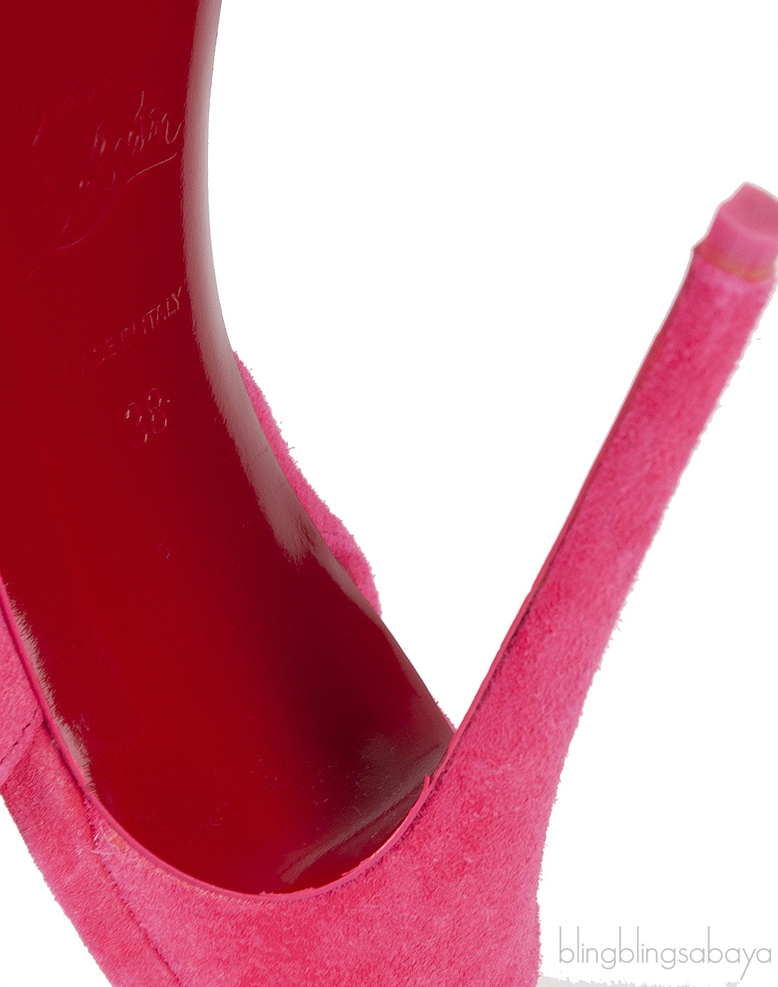 Neon Pink Suede Slingback Heels