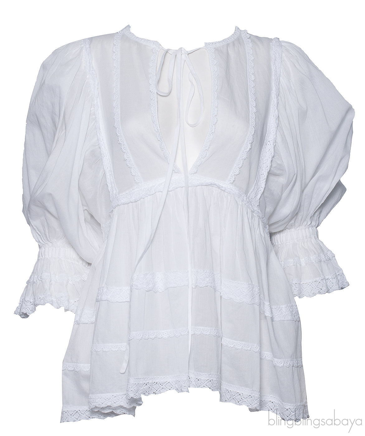 White Batista Cotton Blouse