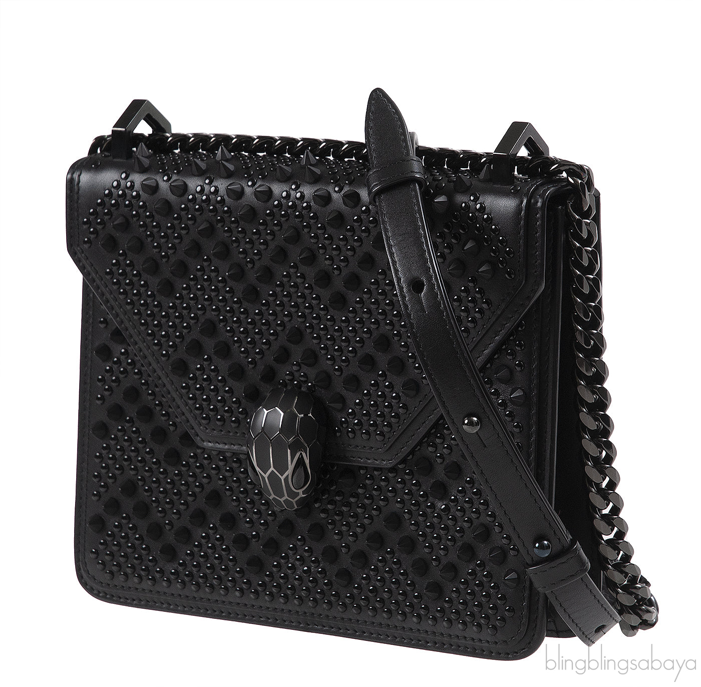 X Nicholas Kirkwood Black Serpenti Forever Crossbody Bag